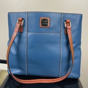 Dooney And Bourke Pebble Grain Lexington Bag Jeans Blue